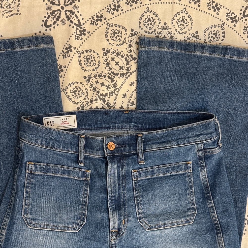 GAP Women's Flare & Wide Leg Blue Jeans